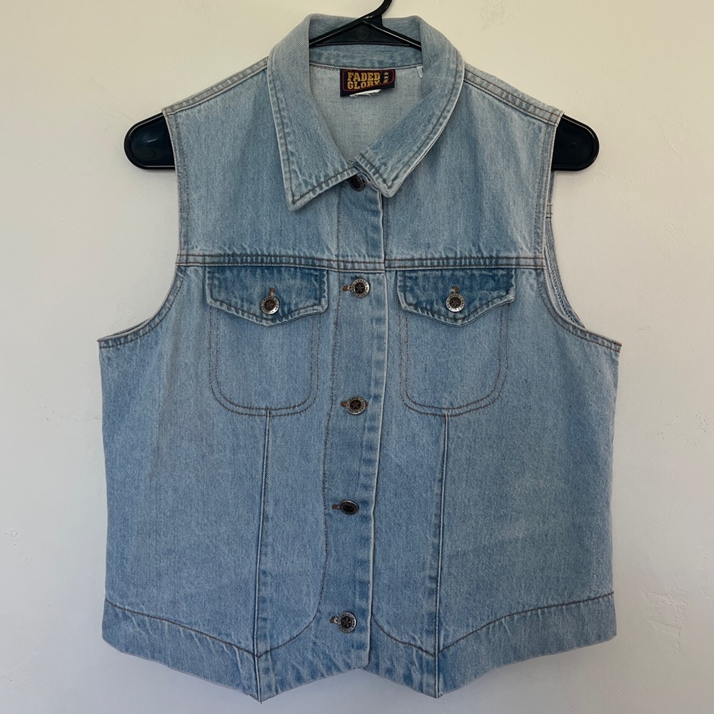 Vintage Faded Glory Denim Vest